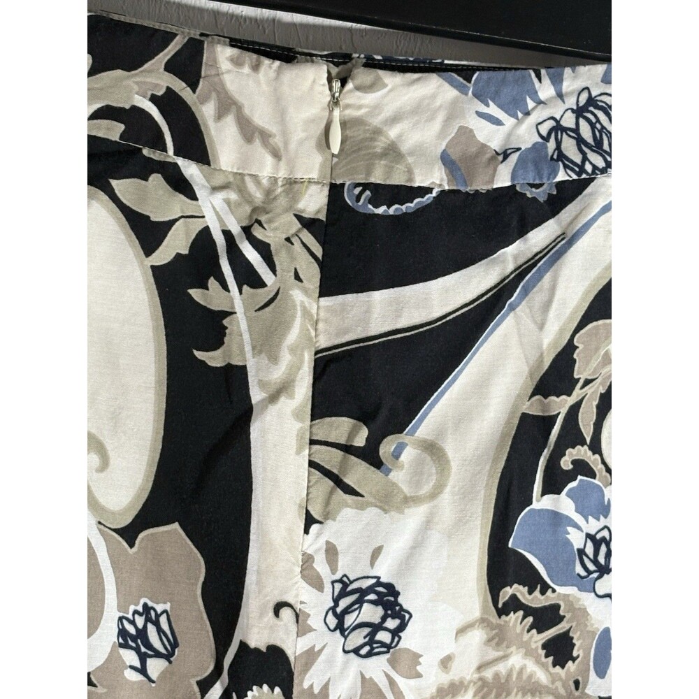 Ann Taylor Women’s Tan, Cream, Black Floral A-Line Zippered Skirt Size 6 Midi - Picture 7 of 10